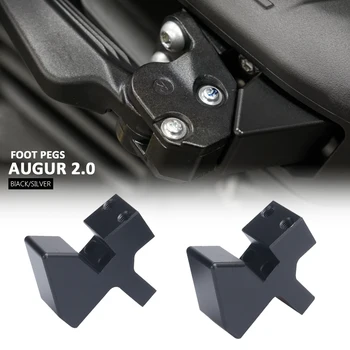 Алюминий с ЧПУ черного цвета, новые мотоциклетные подножки, штыри для ног, задние педали, Комплект деталей для Yamaha Augur AUGUR 2.0