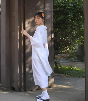 Банный халат и кимоно с кожаной петлей, белая подкладка для женской официальной одежды в качестве основы