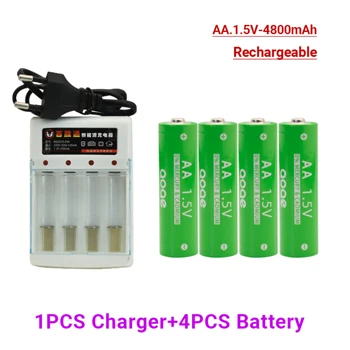 батарея типа аа 1,5 В аккумуляторная батарея типа аа подходит для электронных игр, фонариков и т.д. pilhas recarregaveis com carregador