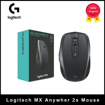 Беспроводная мышь Logitech MX Anywhere 2S 2,4 ГГц, перезаряжаемая игровая мышь Bluetooth с разрешением 4000 точек на дюйм, двойное подключение для настольного ноутбука