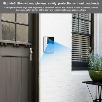 Беспроводной видеодомофон для умного дома с ИК-ночным видением, многофункциональный WiFi-дверной звонок с регулируемым звуком