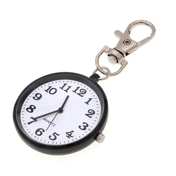 Большие часы для ключей Карманные часы для медсестры, брелок для ключей, часы с батарейкой, винтажные часы для врачей, карманные часы-брелки, аналоговые кварцевые