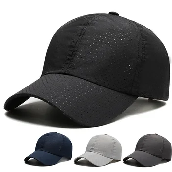 Быстросохнущие кепки, уличная бейсболка с дышащим солнцезащитным кремом, сетчатые шляпы для гольфа, мужские принадлежности для занятий спортом на открытом воздухе, кемпинга, пешего туризма