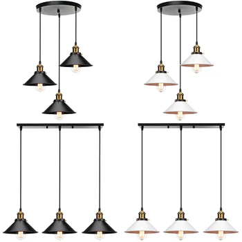 Винтажный Ретро подвесной светильник E27 Промышленный подвесной светильник с абажуром, люстры, лампа для дома, потолочная люстра, светильники