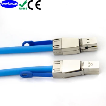 Внешний кабель Mini SAS HD SFF-8644 к кабелю Mini SAS SFF-8644 высокой плотности в стиле милитари синего цвета-1