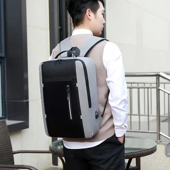 Водонепроницаемый деловой рюкзак, мужские школьные рюкзаки с USB, рюкзак для ноутбука, сумки большой емкости для мужчин, рюкзаки для рюкзаков