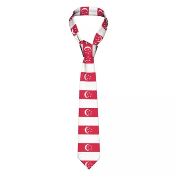 Галстуки с флагом Сингапура, модные галстуки для мужчин, аксессуары, подарок Gravatas