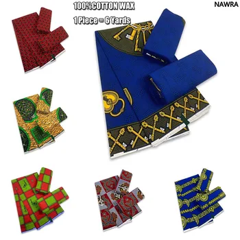 Гарантированное Высокое Качество Настоящие Африканские Восковые Принты Ткань 100% Хлопок Мягкий Нигерийский Стиль Tissu Pagne Ankara Восковой Дизайн