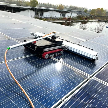 Горячая продажа оборудование для чистки солнечных панелей вращающаяся щетка машина робот для чистки солнечных панелей робот для чистки