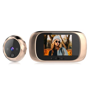Дверной глазок Дверной звонок ночного видения Фото Цифровая камера мониторинга Видеодомофон с 2,8-дюймовым ЖК-экраном