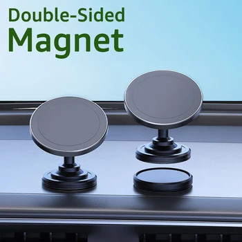 Двойной магнитный держатель для телефона в тренажерном зале для iPhone 14 13 Pro Max Magsafe с вращением на 360 градусов, двустороннее крепление для автомобильного телефона с сильным магнитом