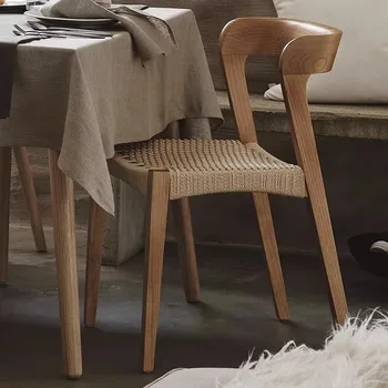 Деревянные обеденные стулья из ротанга, обеденные стулья, обеденные стулья, обеденные стулья, обеденный стол, мебель для гостиной Muebles De Cocina