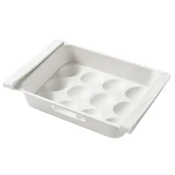 Держатель для яиц для холодильника, 12 прозрачных ящиков для яиц в холодильнике с ручкой, Держатель для яиц в холодильнике, Компактная коробка для яиц для хранения