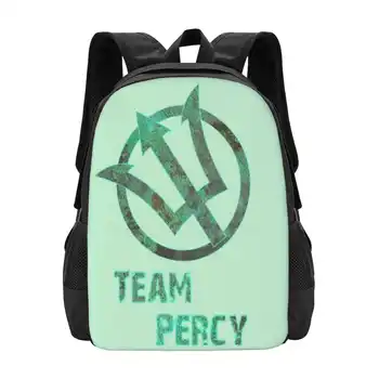 Дизайнерский рюкзак с 3D-принтом Team Percy, Студенческая сумка 