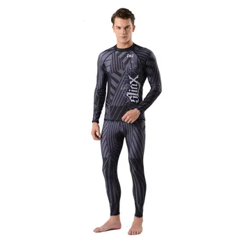 Длинный мужской гидрокостюм с защитой от ультрафиолета, молния спереди, Лайкра, длинные рукава, Водолазный костюм для подводного плавания, серфинга с аквалангом