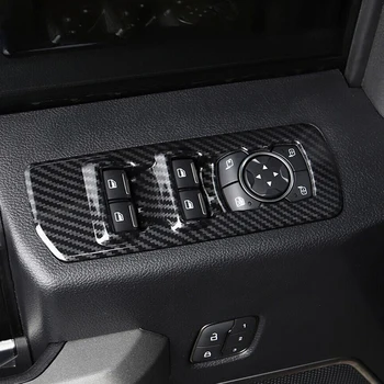 Для Ford F150 F-150 Комплект отделки панели стеклоподъемника Автомобильные аксессуары Наклейки для внутренней защиты Автозапчасти 2015 2016-2020