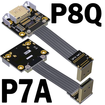 Для FPV DisplayPort 1.4 Плоский Тонкий Удлинительный кабель Стандартный Разъем DisplayPort-Совместимый DP1.4 под прямым углом 90 градусов