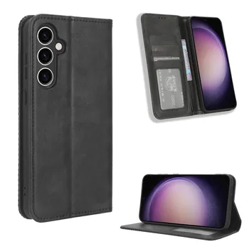 Для Samsung Galaxy S23 FE Роскошный бумажник из искусственной кожи с откидной крышкой, чехол с магнитной адсорбцией для Samsung S23FE, сумка для телефона SamsungS23FE
