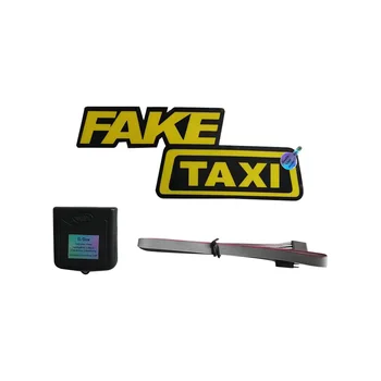 Забавная светоизлучающая гоночная наклейка на окно автомобиля такси