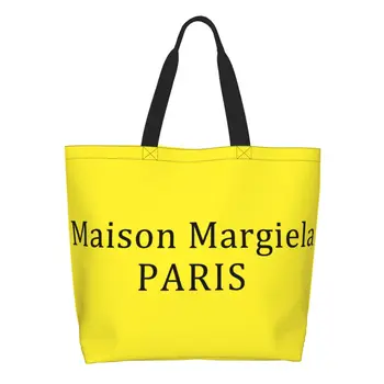 Забавные сумки-тоут с буквенным принтом Mm6 Margielas для покупок, холщовая сумка для покупок из вторичной переработки продуктов, Наплечная сумка для покупок