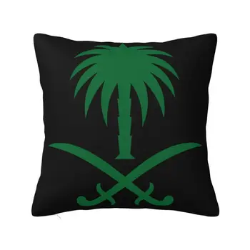 Забавный чехол для подушки с флагом Саудовской Аравии 40x40 см, бархатная скандинавская наволочка для дивана