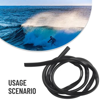 Защитная кромка весла для серфинга длиной 3,3 фута, черная защита кромки весла из TPR для аксессуаров для водных видов спорта из углеродного волокна