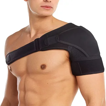 Защитная накладка для плеча Спортивная дышащая наплечная накладка с регулируемым давлением, неопреновая наплечная накладка В наличии Оптом