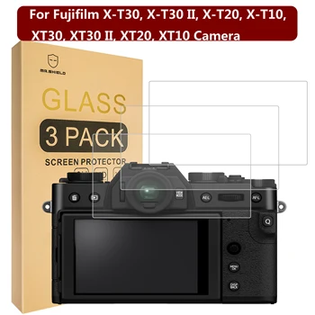 Защитная пленка Mr.Shield [3 упаковки] для фотоаппаратов Fujifilm X-T30, X-T30 II, X-T20, X-T10, XT30, XT30 II, XT20, XT10 [Закаленное стекло]
