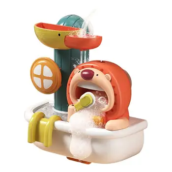 Игрушка для душа с водопадом Лев, красочная игрушка для игры в детский душ, настенная игрушка для ванны с водопадом и 4 присосками, наслаждайтесь купанием весело