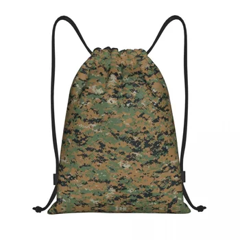 Изготовленные на заказ армейские камуфляжные сумки на шнурках Marpat Military для покупок, рюкзаки для йоги, мужские и женские рюкзаки для занятий спортом в камуфляже в лесу, рюкзак для спортзала