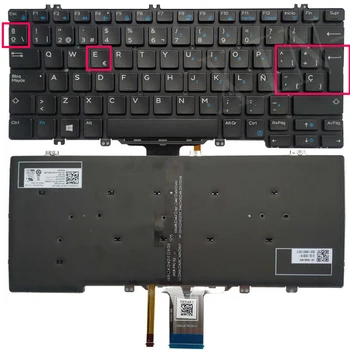 Испанская клавиатура ноутбука с подсветкой для Dell Latitude 5280 5288 5289 7280 7290 5290 SP Layout