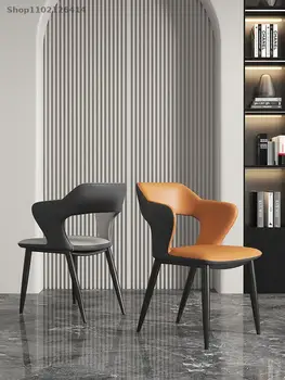 Итальянский легкий роскошный обеденный стул современный минималистичный домашний стол с красной сеткой на спинке стол для переговоров стул для маджонга высокого класса в скандинавском стиле