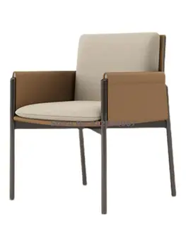Итальянский Минималистичный Обеденный стул, Простой Одноместный стул для гостиной, Дизайнерский Гостиничный Модельный номер, диван-кресло