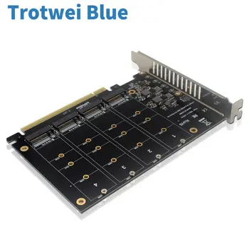 Карта PCI-E Signal Split Array Card PH44 NVME 4 Disk Array Card Поддерживает SSD /M.2 PCI-E Устройство По протоколу M.2 NVME жесткого диска