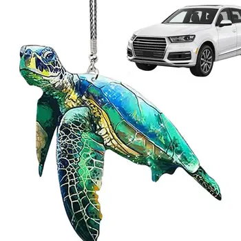 Качающийся автомобильный орнамент, дизайн морской черепахи, качающийся шарм для зеркала Rv, автомобильные украшения для грузовика Rv, внедорожника, автомобиля с откидным верхом, путешествия на грузовике