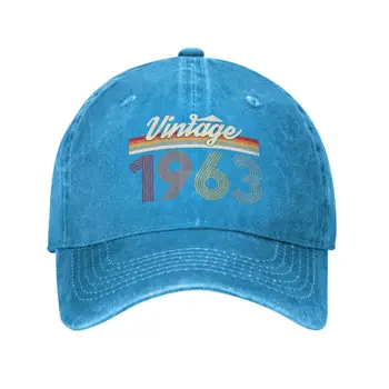 Классическая хлопковая винтажная бейсболка Унисекс, 1963 года рождения, 60-я бейсболка, подарок на день рождения для взрослых, 60 лет, шляпа для папы, Мужские Женские спортивные