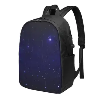 Классический базовый холщовый школьный рюкзак Blue Starry Galaxy, повседневный рюкзак, офисный рюкзак для мужчин и женщин