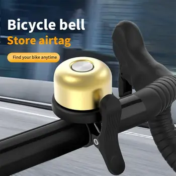 Классический велосипедный звонок Черного цвета для Airtag, Водонепроницаемое крепление для велосипеда Airtag, Велосипедный звонок для GPS-трекера Airtag под велосипедом