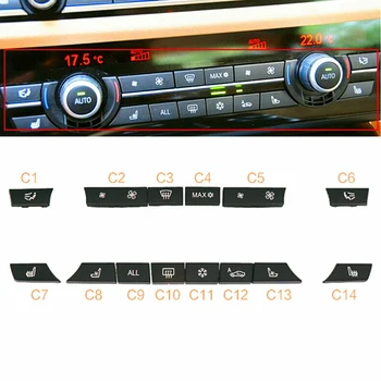 Кнопка включения панели обогревателя кондиционера Высокой конфигурации Комплекты для ремонта крышки ключа с 14 кнопками для BMW 5 6 7 серии F01 F10