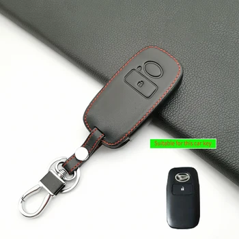 Кожаный чехол для ключей от автомобиля Toyota Daihatsu, 2 кнопки Rocky Root, умный пульт дистанционного управления без ключа, Защитные Аксессуары