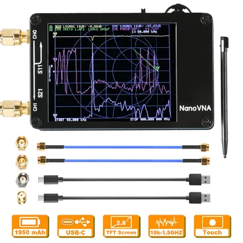 Комплект Векторного Сетевого Анализатора NanoVNA 10 кГц-1,5 ГГц MF HF VHF UHF 2.8 
