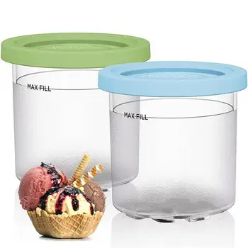Контейнер для хранения мороженого, Десертные стаканчики для домашнего мороженого, герметичные, моющиеся и многоразовые Наслаждайтесь мороженым