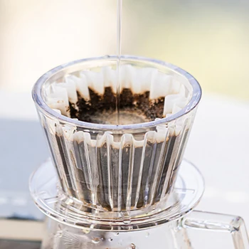 Кофейная пипетка в стиле волны, кофейный фильтр crystal eye, PCTG, фильтровальная чашка с плоским дном на 1-2 чашки, бытовая кофейная посуда