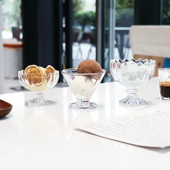 Креативная бытовая стеклянная чаша в стиле Ins, Молочный коктейль, Холодный напиток, Десерт, Чашка для мороженого