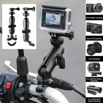 Кронштейн для крепления зеркала на руле мотоцикла для Gopro Hero 11 10 9 8 7, держатель для велосипедной экшн-камеры для DJI OSMO Insta360