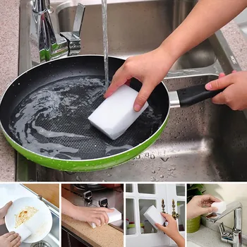 Кухонная губка-ластик Eco Non-scratch Для мытья посуды, Губки для мытья посуды, Губки для чистки кухни, ванной комнаты, аксессуары для дома, инструмент