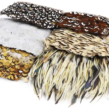 Лента из натуральных фазаньих перьев длиной 1 метр, отделка бахромой для рукоделия и аксессуаров для одежды ручной работы