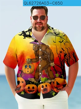 Летние свободные дышащие гавайские рубашки большого размера, пляжные топы, мужские рубашки с короткими рукавами