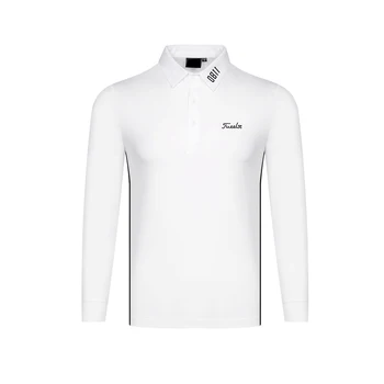 Летняя осенняя одежда для гольфа, спортивный досуг, сушка на воздухе, мужская верхняя футболка, рубашка ПОЛО с длинными рукавами, высокое качество