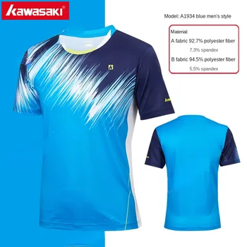 Летняя теннисная футболка Kawasaki для игры в бадминтон, футболка с коротким рукавом, одежда, быстросохнущая спортивная майка, топ 2023TG, мужские женские поло